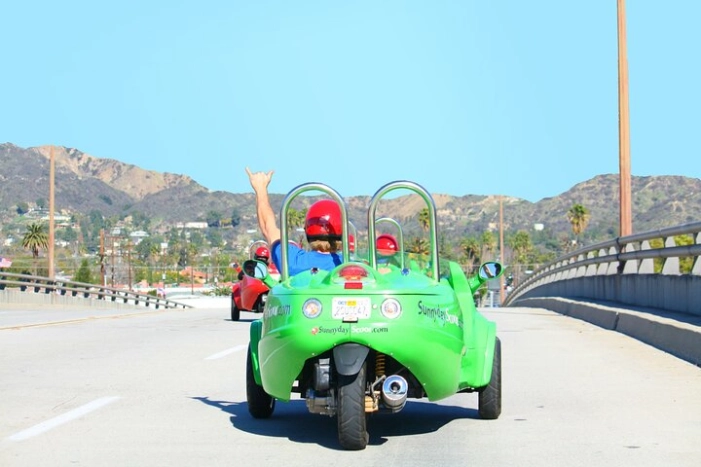 Mini-Car Adventure Ride in LA! Sunny Day Scoot