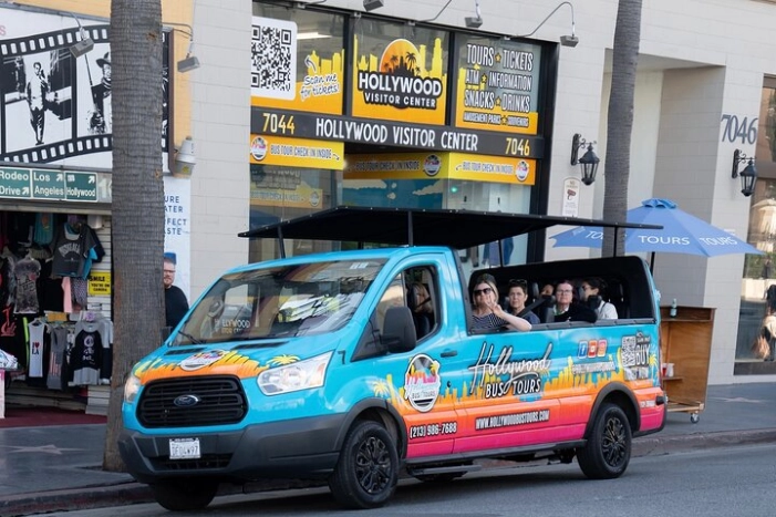 Hollywood, Beverly Hills & Celebrity Homes Tour by Open Air Bus 