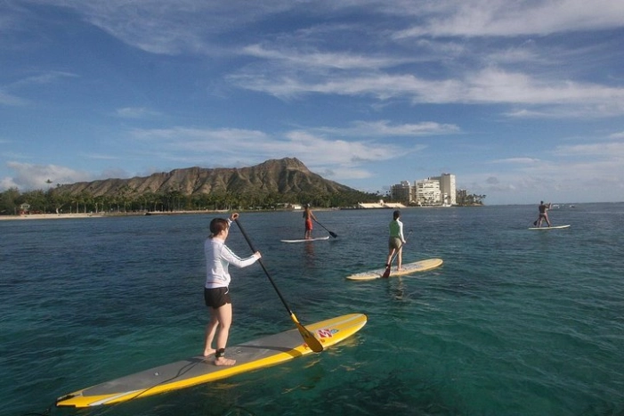 Stand Up Paddle Group Lesson with Waikiki Courtesy Shuttle