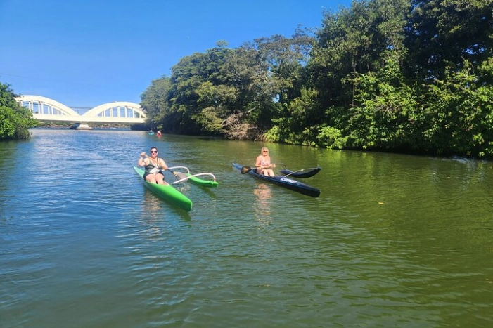 North Shore Hawaiian outrigger Canoe nature and turtle adventure