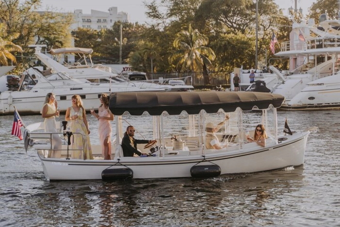 Luxury Private Miami River E-Boat Cruise & Wine and Charcuterie