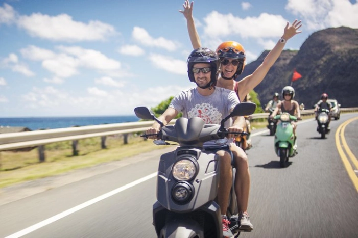 Hawaiian Style Scooter Ride around O'ahu for the Day