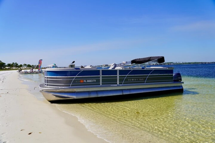 Half Day 60HP Pontoon Rental to Shell Island