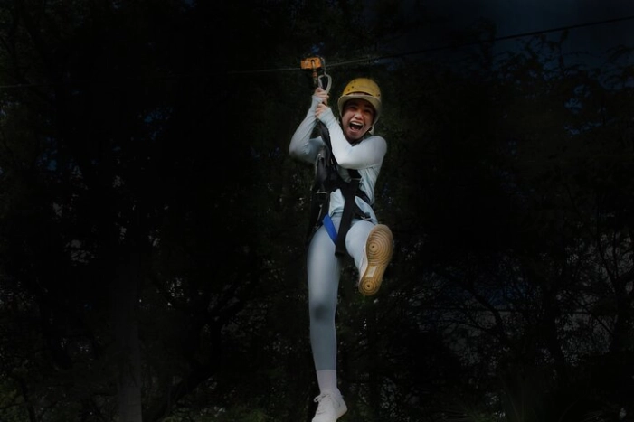 Night Zipline Adventure: 3 Lines