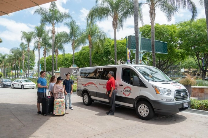 Shared Airport Departure Transfer: Anaheim, Buena Park or Garden Grove to LAX International Airport